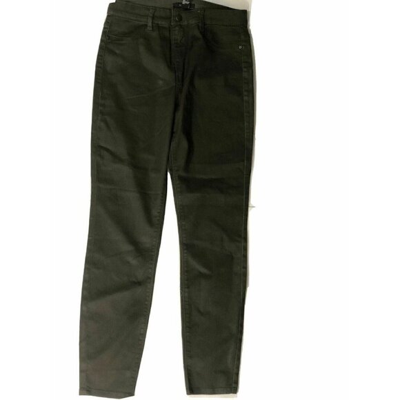 Forever 21 Women's Coated Skinny Army Green High W - Picture 4 of 8